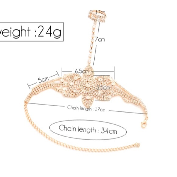 STATEMENT RHINESTONE RING BRACELET - Picture 2 of 5